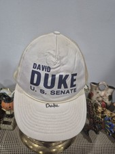 Vtg Louisiana David Duke US Senate Campaign Trucker Cap Hat Distressed