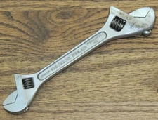 6-8” CRESCENT TOOL Co. JAMESTOWN N.Y. DOUBLE END CRESTOLOY ADJUSTABLE WRENCH