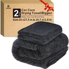 Microfiber Towels for Cars 2-Pack Car Drying Towel 1300 Gsm Ultra-Large Soft Mic
