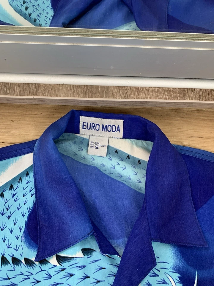 Vintage Y2K Japanese Style Dragon Button Up Shirt Size XL - Image 2 of 4