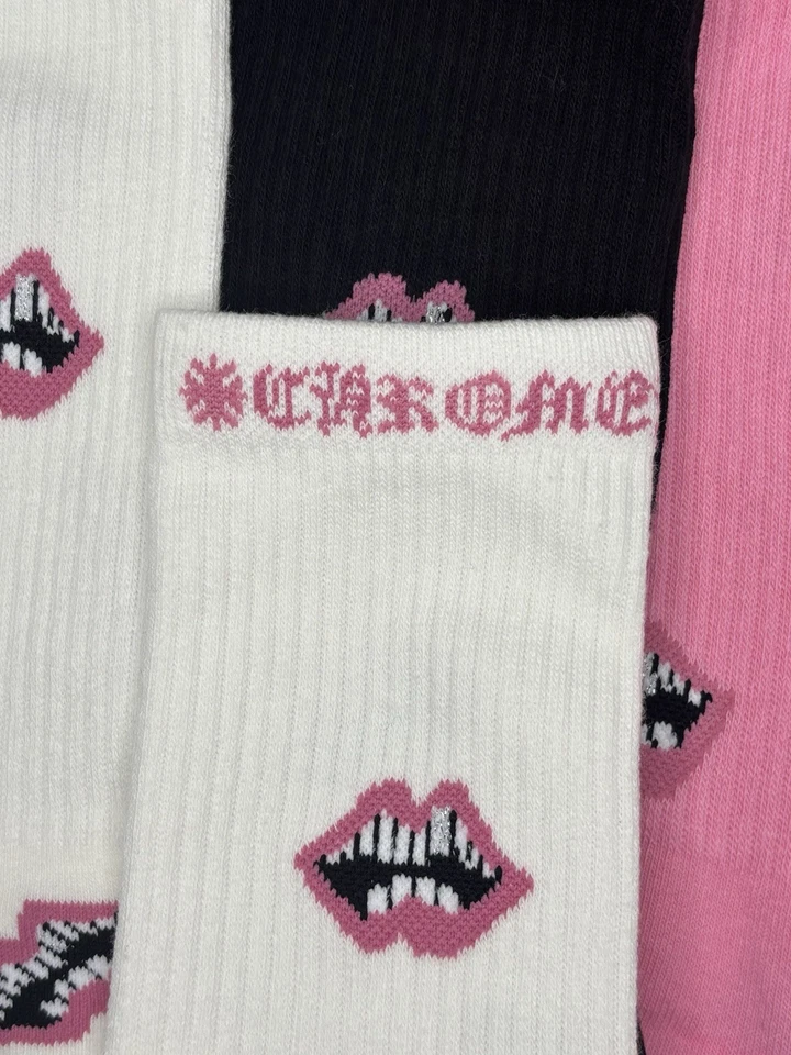 (NUEVO) Calcetines Matty Boy Chomper Cromo Corazones 3 Pares Edición Limitada Foto 3 de 4