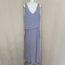 Dress Cameron Blake by Mon Cheri Beaded Couture Gown Lavender Sz 16 Wedding Prom