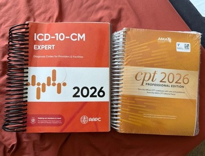 2026 AAPC ICD-10-CM Expert + AMA CPT Professional Edition Coding Books Bundle