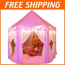 Large Princess Play Tent with Star Lights, 55'' x 53''