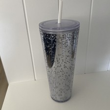 Starbucks 24oz Venti Cold Cup Holiday 2022 collection. Bubble snowflake glitter