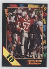 1991 Wild Card Draft 10 Stripe Mo Lewis #39 Rookie RC 2e7. rookie card picture