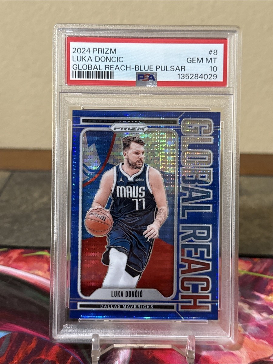 2024-25 Panini Prizm - Global Reach Luka Dončić #8 Blue Pulsar