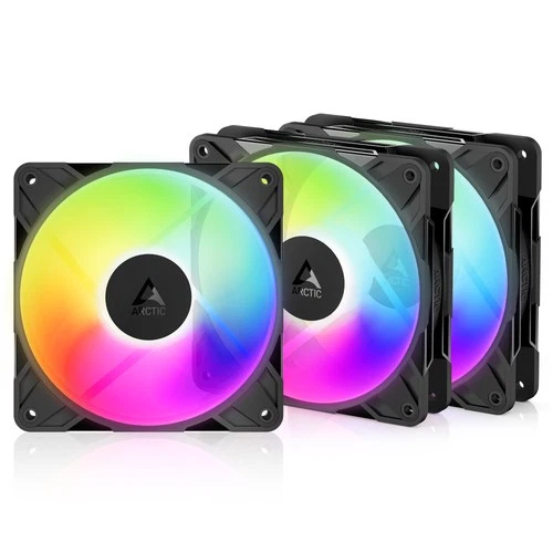 ARCTIC P12 Pro Reverse A-RGB (3 Pack)  Lüfter PC Gehäuse 120mm Flow invertiert