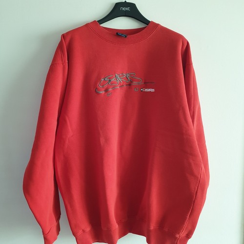 Osiris 90s Sweatshirt Retro Embroidered Logo Red Size Extra Large in VGC