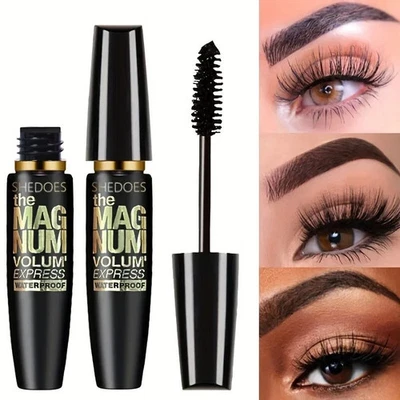 TOPPA 4D Mascara Black Silk Fiber False Lash Waterproof Eyelash Extension Volume UK