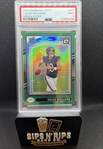 2024 Panini Donruss Optic - Rated Rookie Caleb Williams #201 Green Hype PSA 9