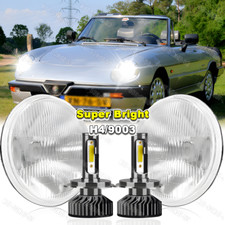 Pair 7" Inch Round LED Headlights For Alfa Romeo Spider 1988-1994 Plymouth