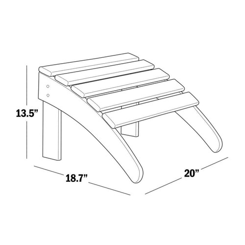 WESTIN OUTDOOR Patio Furniture Folding Ottoman Plastic Outdoor UV Resistant Red - Picture 7 of 7