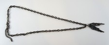 Unisex Dark Silver Angel Wing Chain Cosplay Necklace - Used Good Condition