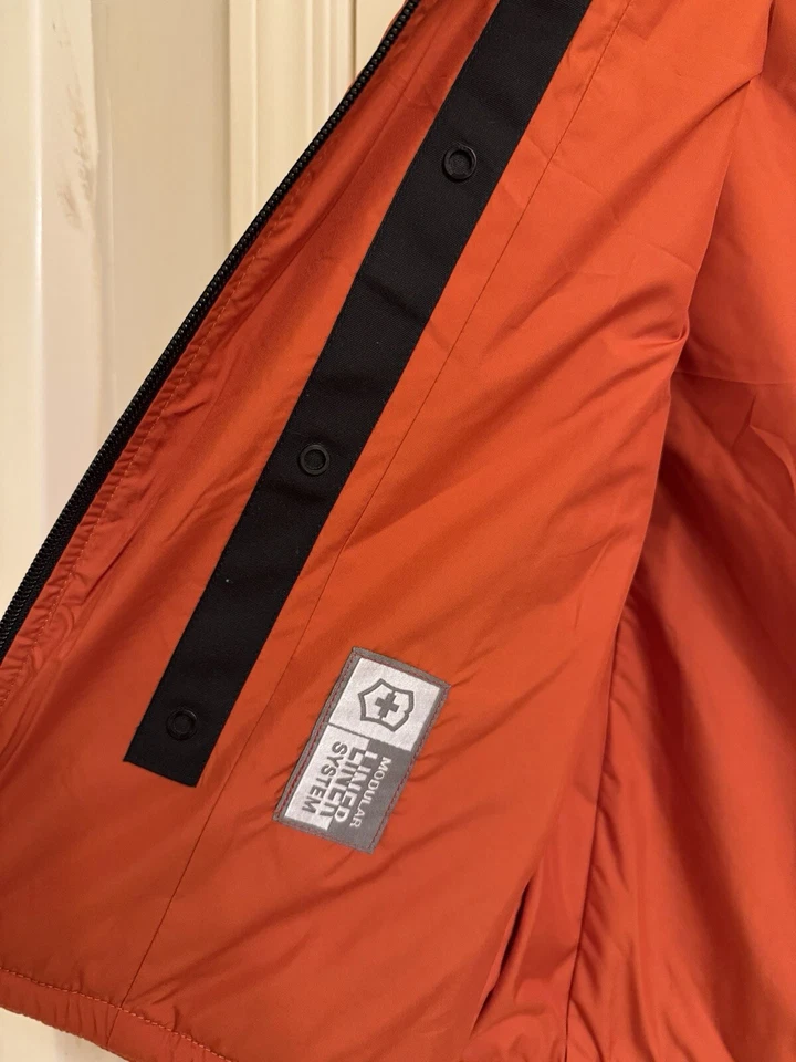 Victorinox Chaleco Para Hombres S - Naranja Acolchado Puffer Matterhorn OL Chaqueta - TOTALMENTE NUEVO Foto 4 de 4