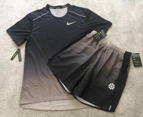 NEW Mens Nike Miler Printed T-Shirt Top 