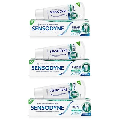 Sensodyne Repair&Protect Extra Frisch Premium Zahnpasta 3er Pack, 3x75ml,OvP Neu