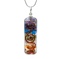 7 Chakra Crystal Orgone Necklace Pendant