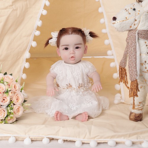 18" 7LB Realistic Baby Doll Full Body Silicone Baby Doll Reborn Baby infant gift - Picture 16 of 20