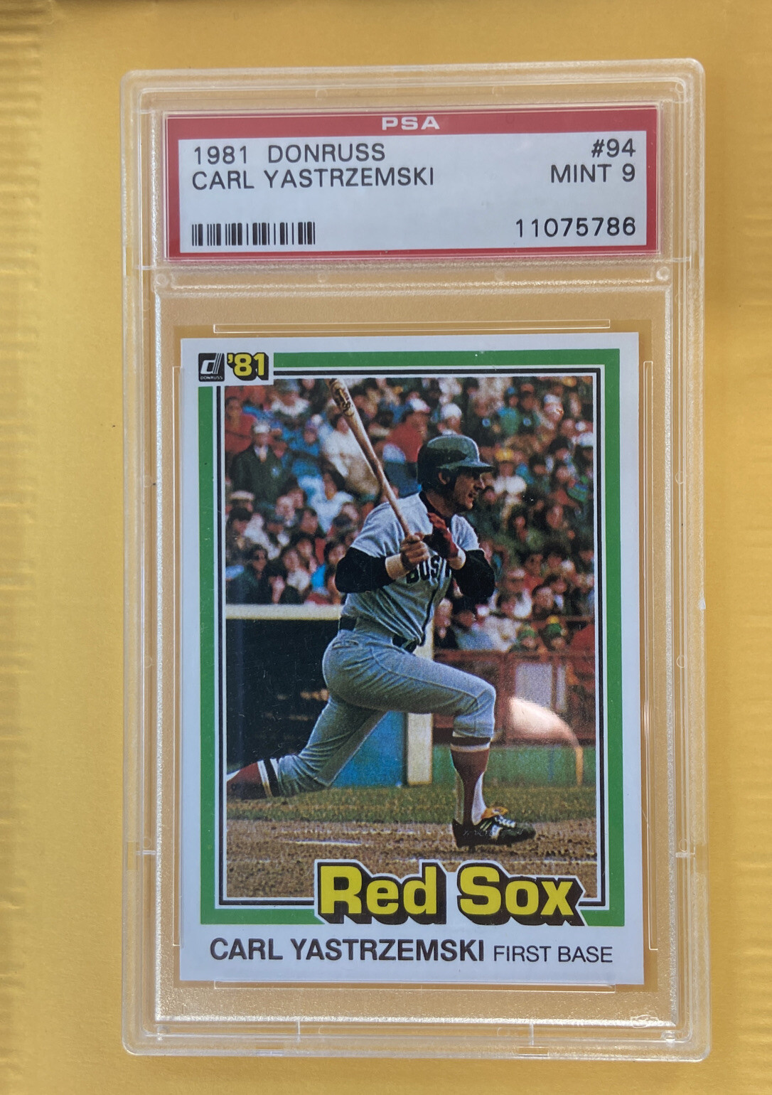 1981 Donruss #94 Carl Yastrzemski PSA 9 MINT