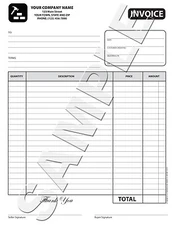 100 Custom Invoice / Sales Receipt / Estimate / Quote / 8.5x11 Carbonless Form