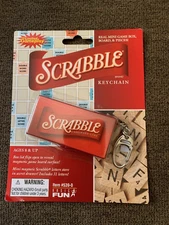 Scrabble Mini Travel Game Keychain  Magnetic #539-0  By Basic Fun New & Sealed!