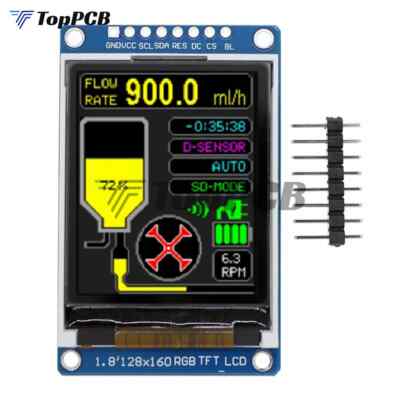 1.8 inch 128x160 SPI Full Color RGB TFT LCD Display Module for Arduino SMT32 UNO