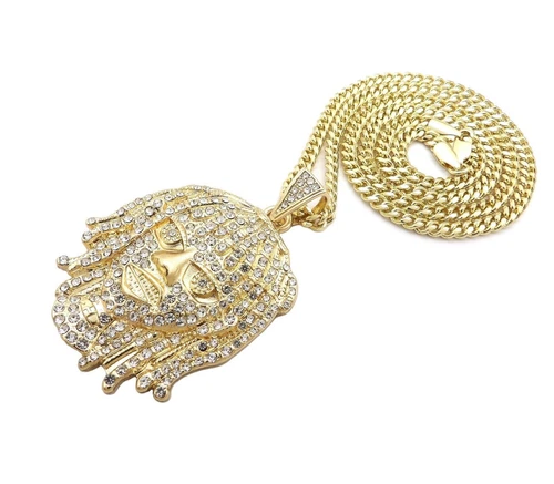 Silver Lil Pump Portrait Pendant & 24" Box, Rope, Cuban Chain Necklace - Bild 5 von 29