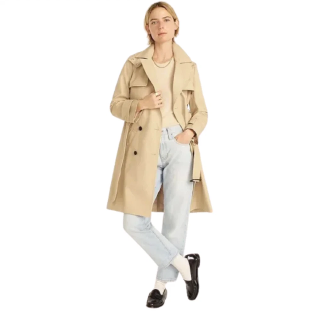 Petite khaki deals coat