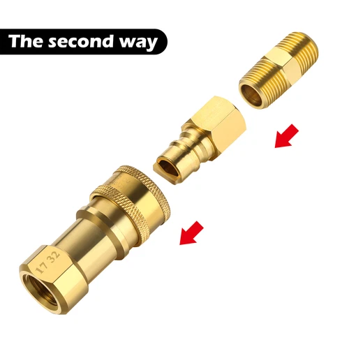 3/8 Inch Propane Hose Natural Gas LP Quick Connect Disconnect Fittings Kit BBQ - Picture 3 of 8