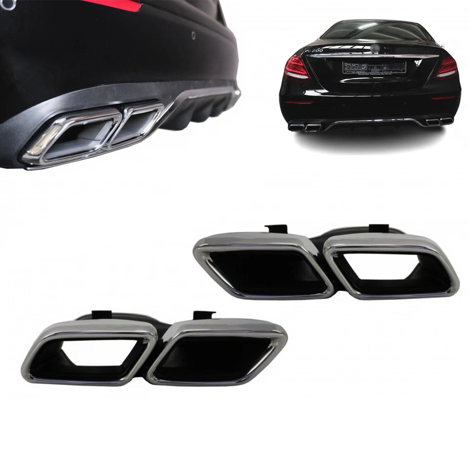 2-er Set Auspuff-Endrohre Passend für MERCEDES C-Klasse, E-Klasse, S-Klasse, A-D - Bild 2 von 4