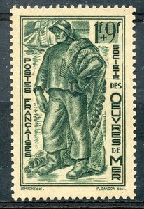 STAMP / TIMBRE FRANCE N° 504 ** OEUVRES DE MER / TTB