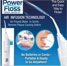 Oral Power Floss Dental Water Jet Seen on TV Air Power Cords Tooth Pick Braces