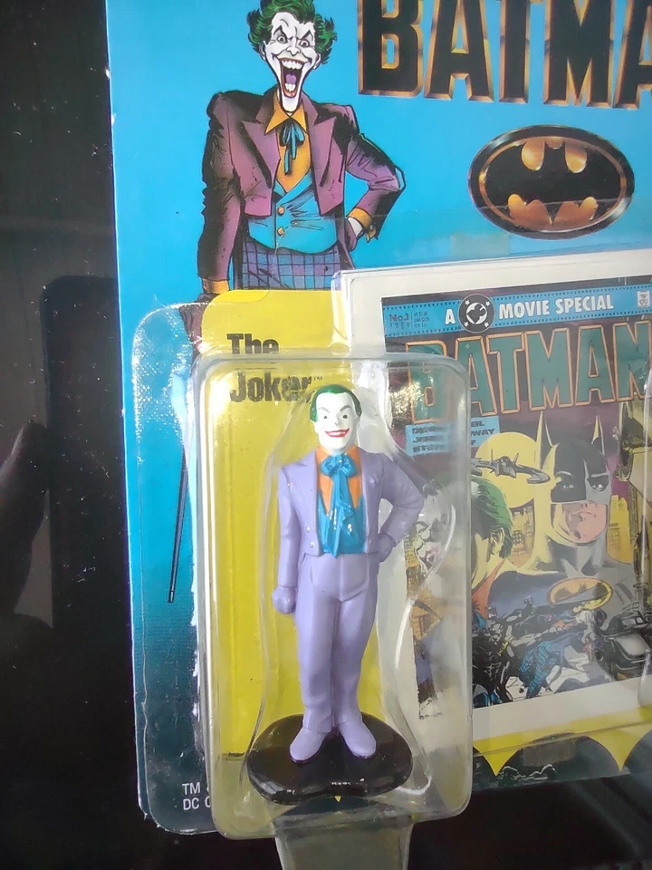 1990 Ertl Batman & The Joker Die Cast Metal Figuras y Tarjeta Rara Sellada Difícil de Encontrar Foto 2 de 4