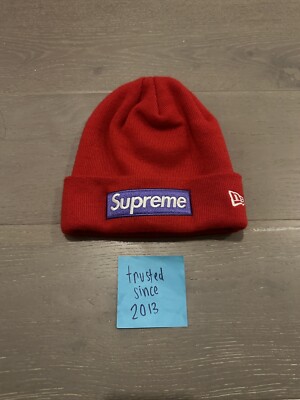 Supreme Red Purple New Era Box Logo Beanie FW17 2017 | eBay