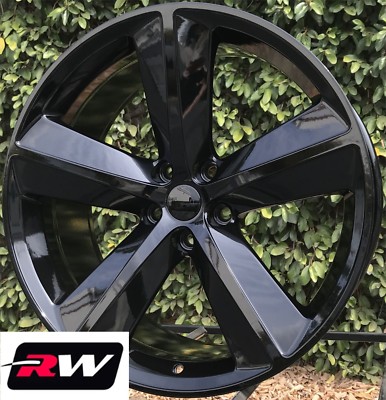 20'' 5 spoke SRT style Wheels fit Chrysler 300 Gloss Black Rims 20x9'' 5x115