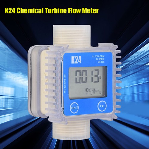 LCD Digital Turbine Durchflussmesser für Chemikalien Wasser Ölzähler Gerät Blau - Bild 7 von 10