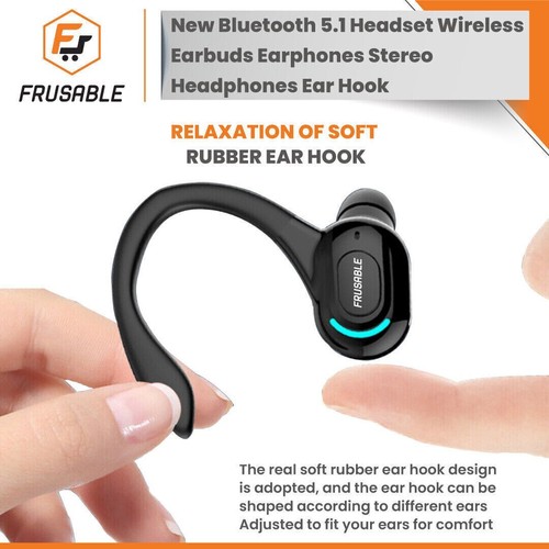 New Bluetooth 5.1 Headset Wireless Earbuds Earphones Stereo Headphones Ear Hook - 第 4/4 張圖片