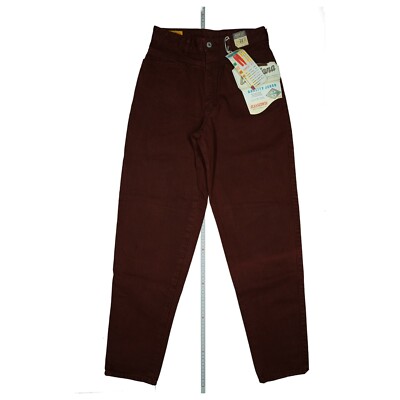 Edwin Louisiana Damen Jeans Hose Karotte 80er 90er Legendär W28 L30 Bordeaux NEU