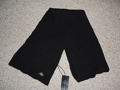 Women's French Connection One Size Solid Black Nylon Ribbed Winter