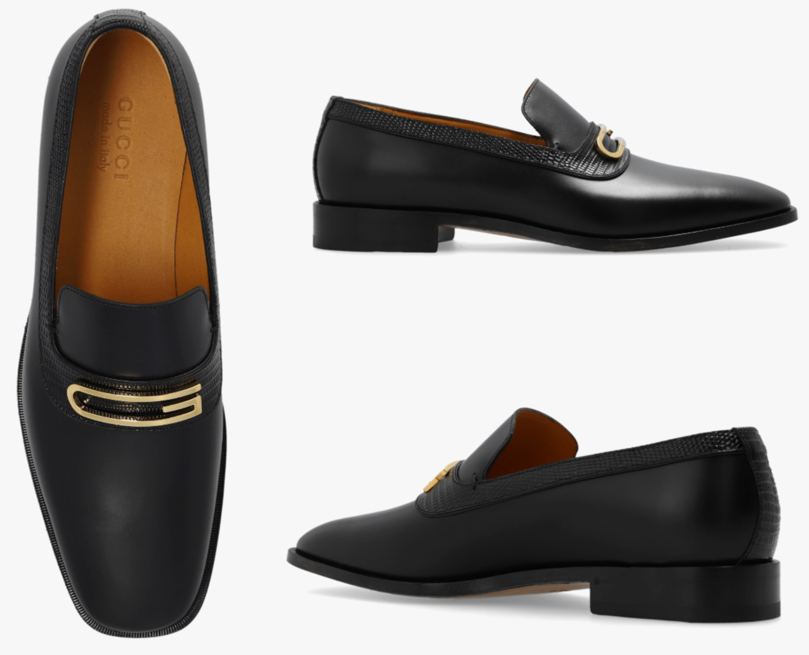 GUCCI Lizard G slip on loafers sneakers shoes mocassin slippers shoes new 40.5 image 7