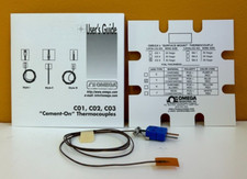 Omega C03-T 205°C, 30 Gage, 1 M, Copper Constantan Thermocouple. New + Manual!