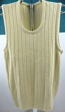Vintage Men's Drummond Knit Sweater 100 Wintuk Orlon Acrylic Ivory Size M