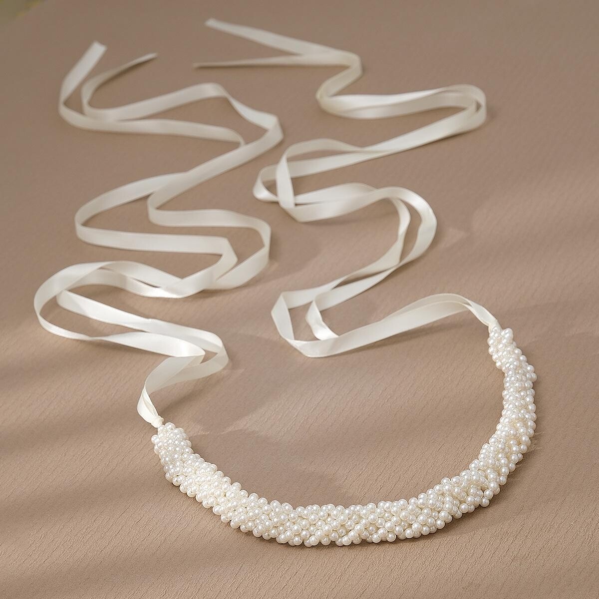 Handmade Pearl Beaded Wedding Belt Bride Sashes for Wedding Bridesmaids  Dress