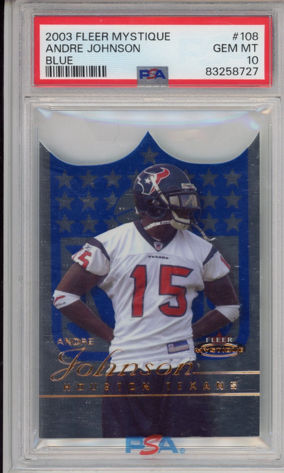 Andre Johnson Fleer Mystique #108 Blue