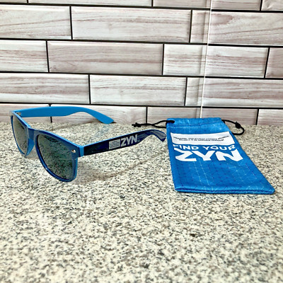 ZYN Sunglasses Adult Blue Promotional Limited Edition Retro Blenders Style NEW