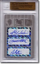 Joba Chamberlain * Jose Tabata * DELLIN BETANCES Autograph Rookie Auto Plate 1/1