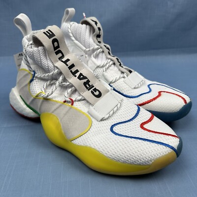Pharrell x Adidas Crazy BYW Gratitude Empathy Basketball Shoes Mens 11 White NEW