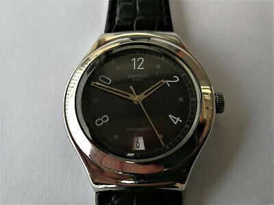 Swatch Irony Automatic Black Board-yas405 - 2012-Lightly Used-New Leather  Band | eBay