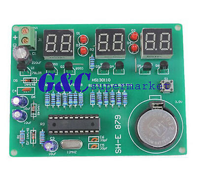 6 Digital AT89C2051 LED Electronic Clock Parts Components DIY Kit Module 9V-12V